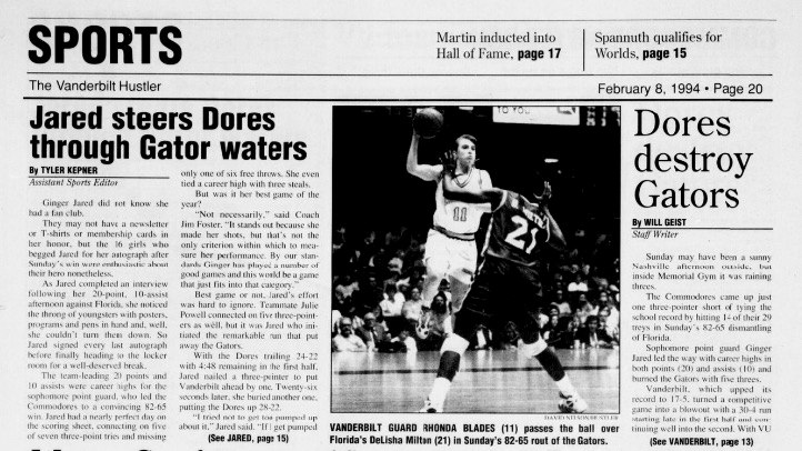 The Feb. 8, 1994 Hustler Sports Page