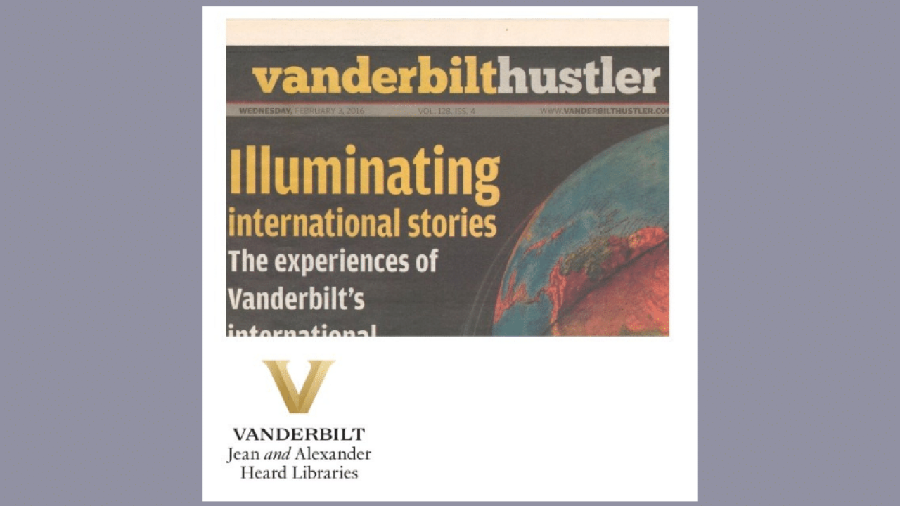 The Hustler in Vanderbilt Libraries